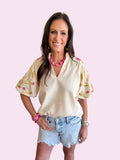 Posey Lane Embroidered Top