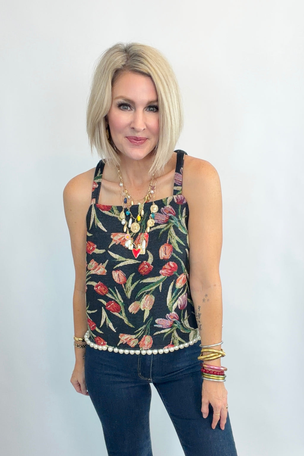 Pearl-Kissed Tulip Top