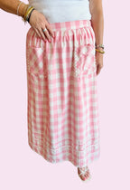 The Picnic Pink Gingham Skirt