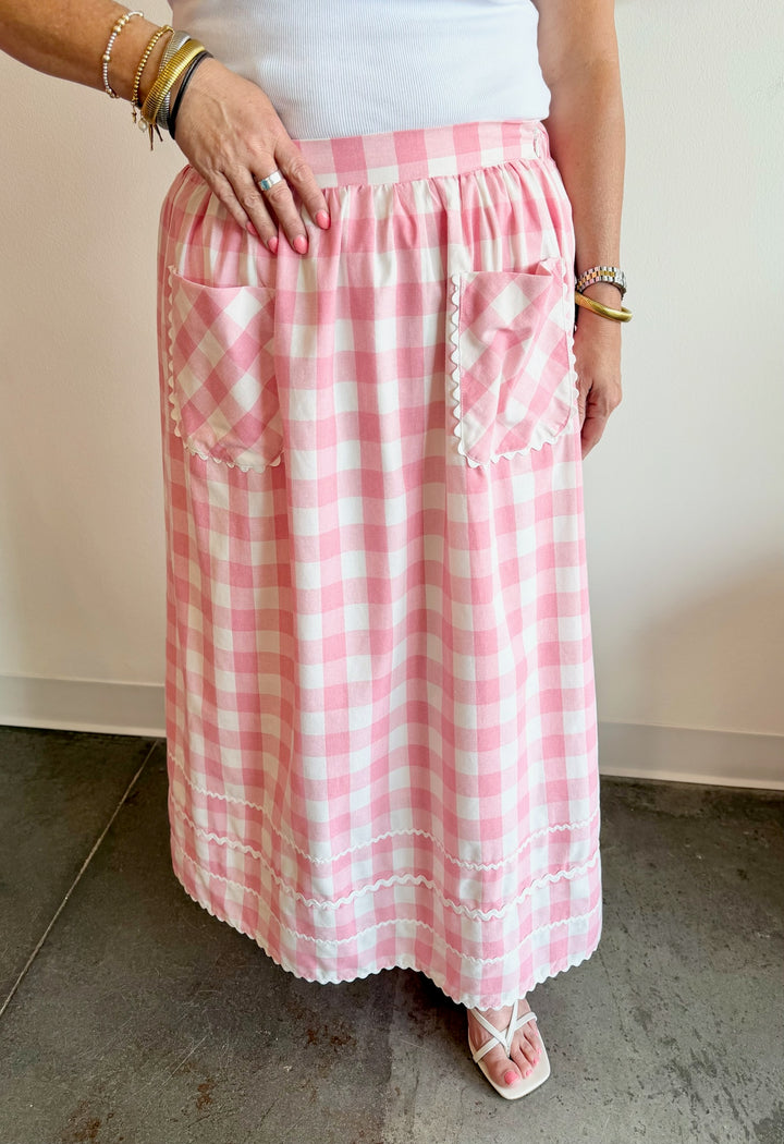 The Picnic Pink Gingham Skirt