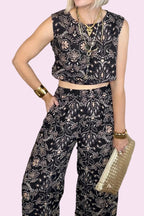 Wild Bloom Bohemian Pants Set