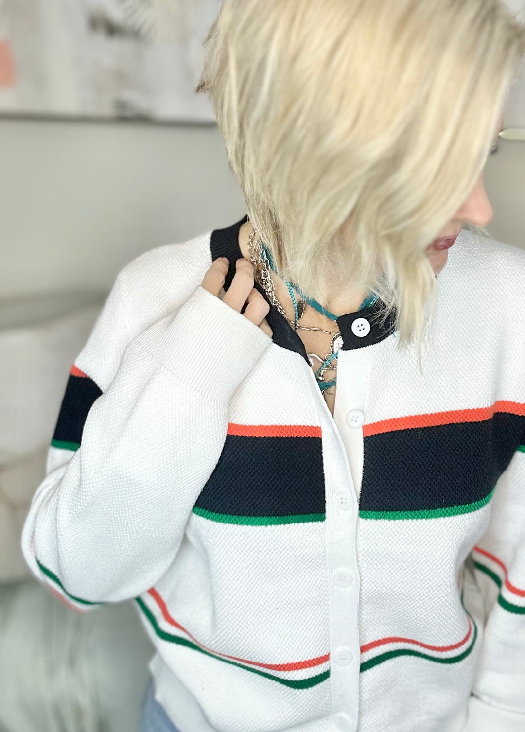 Playing It Safe Cardigan Top