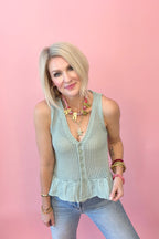 Peplum Perfect Sleeveless Top