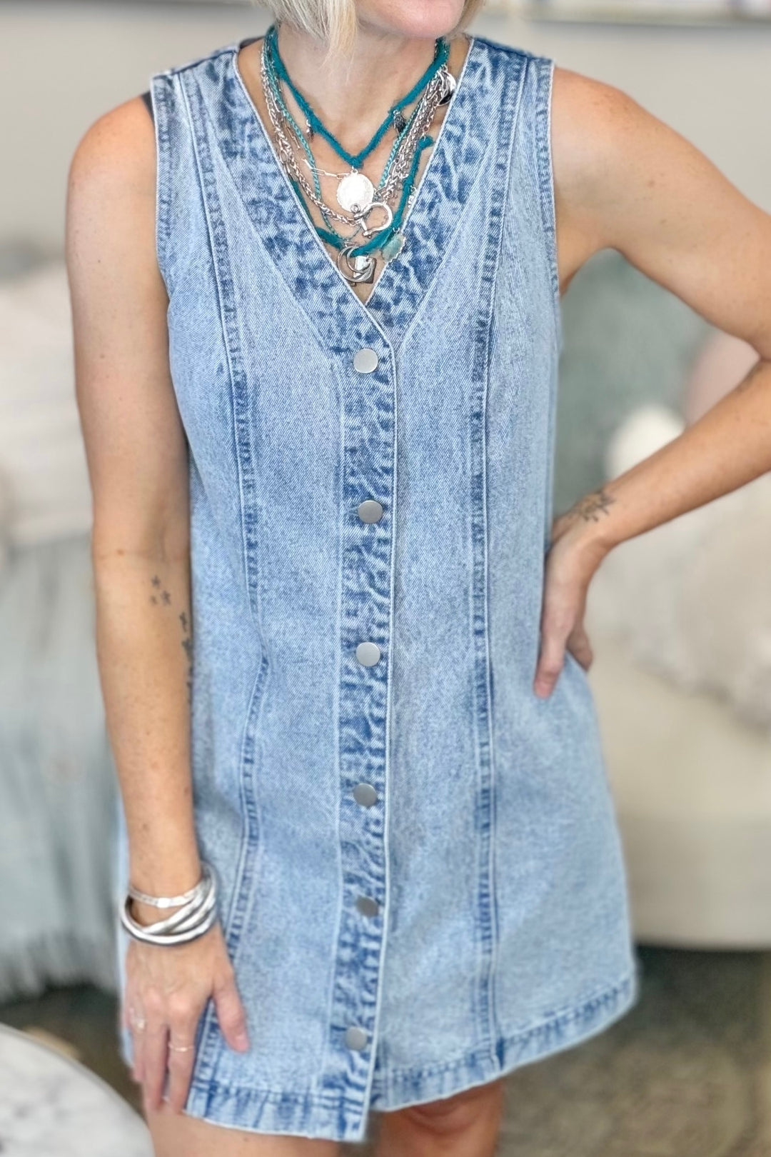 The Go-To Denim Mini Dress