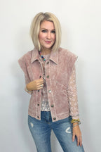 Rose to the Occasion Corduroy Vest