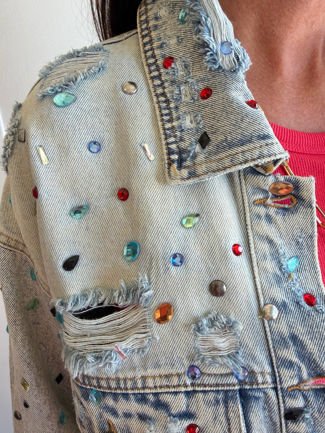 Jewel Drip Denim Jacket