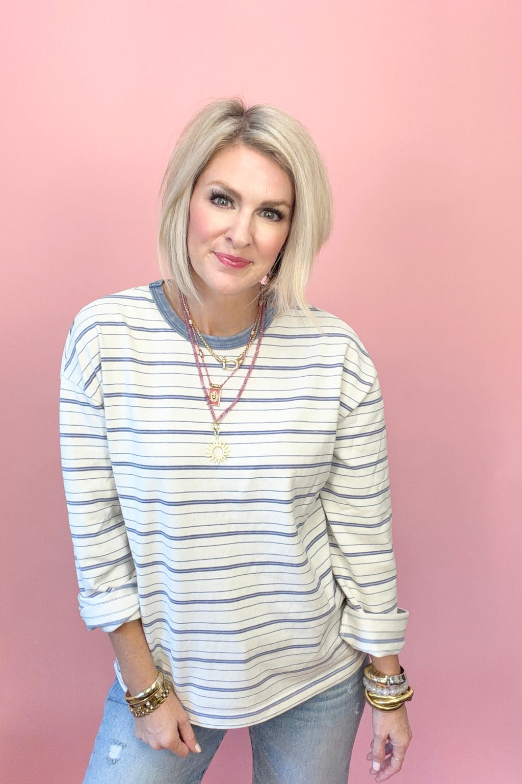 Off Duty Striped Top