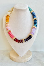 Rainbow Stacked Bead Necklace