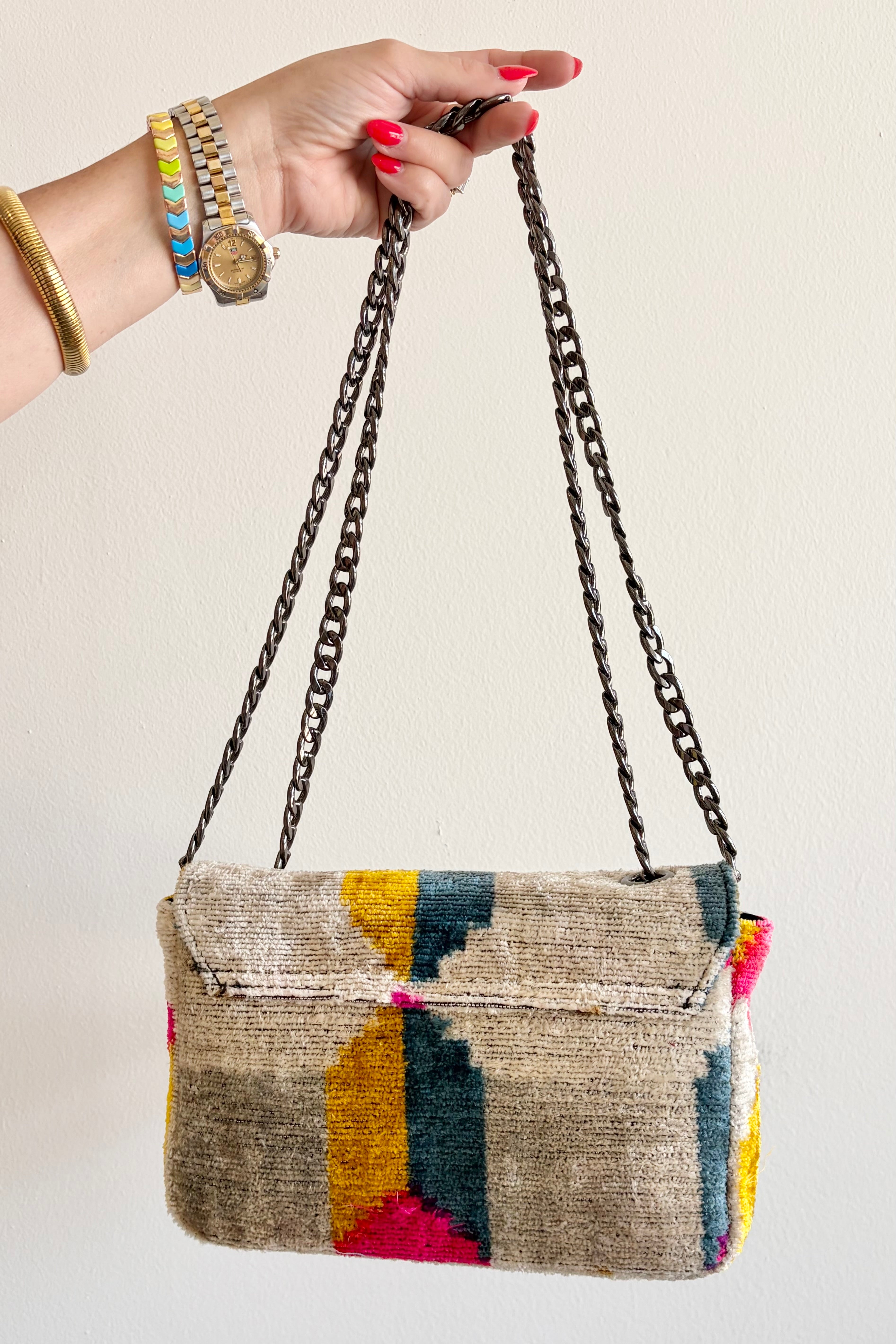 Silk Story Chain Handbag