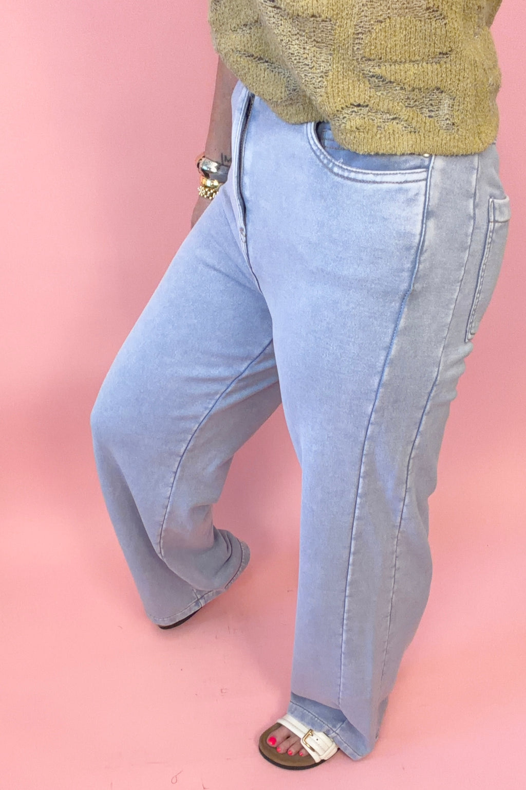 Weekend Wash Terry Denim Pants
