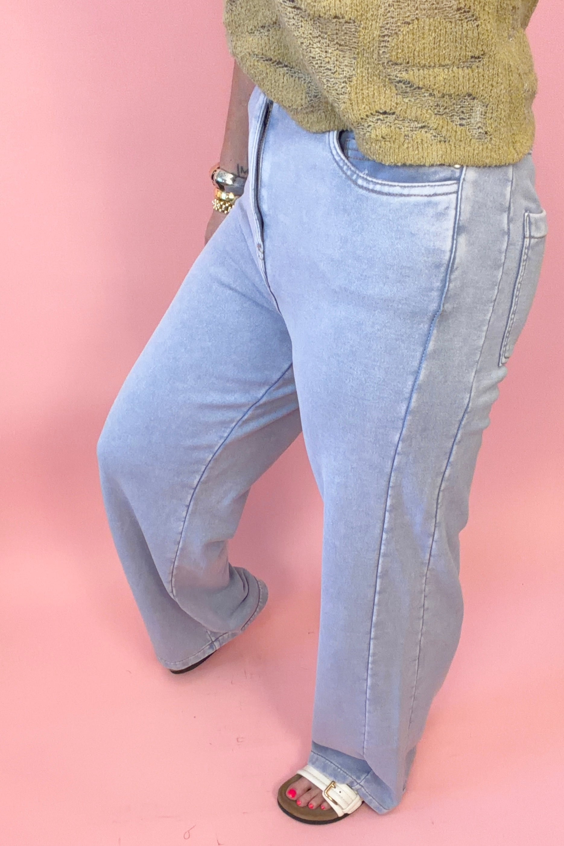 Weekend Wash Terry Denim Pants