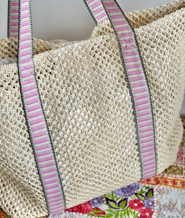 Blush Boardwalk StrawTote