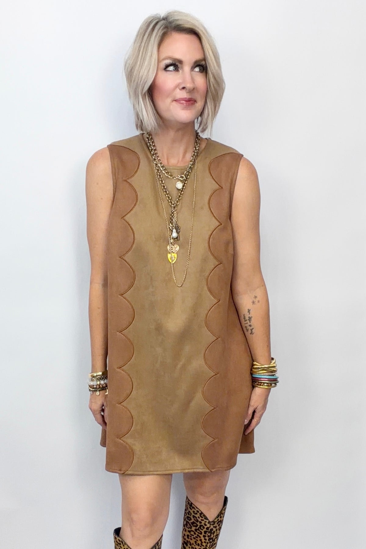 Smitten in Suede Dress
