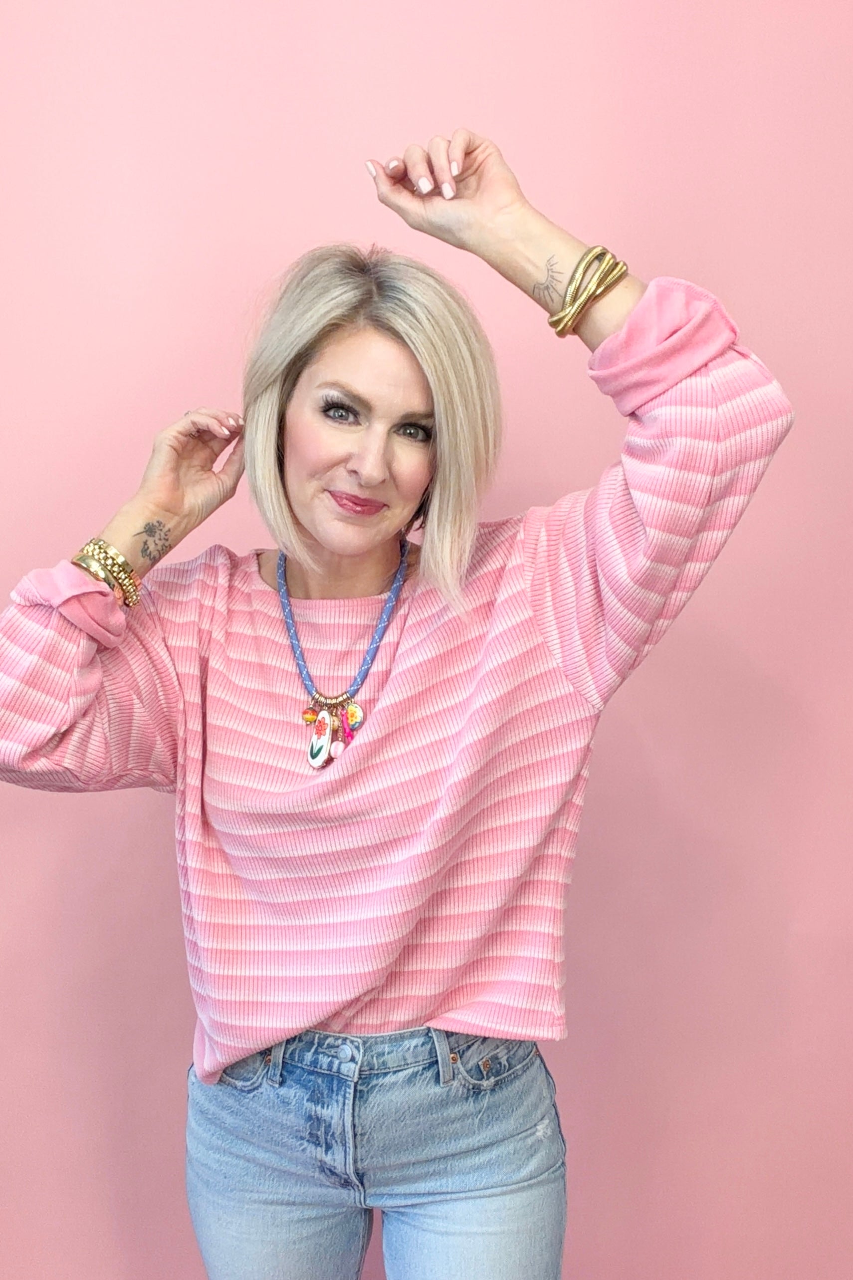 Cotton Candy Stripes Top
