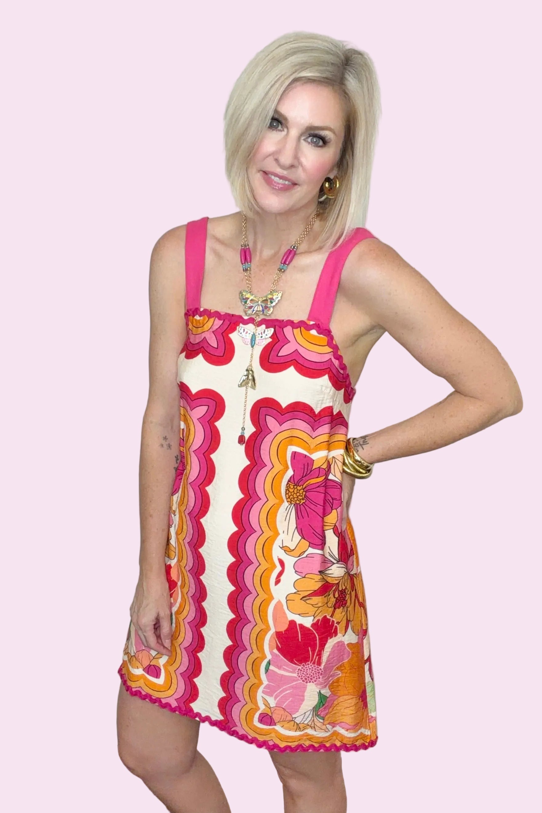 Havana Retro Floral Dress