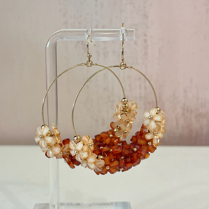 Amber Petal Hoops