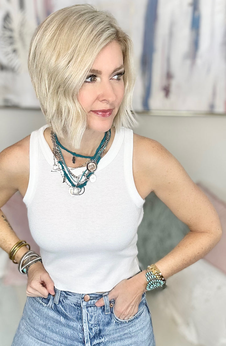 White Layering Tank