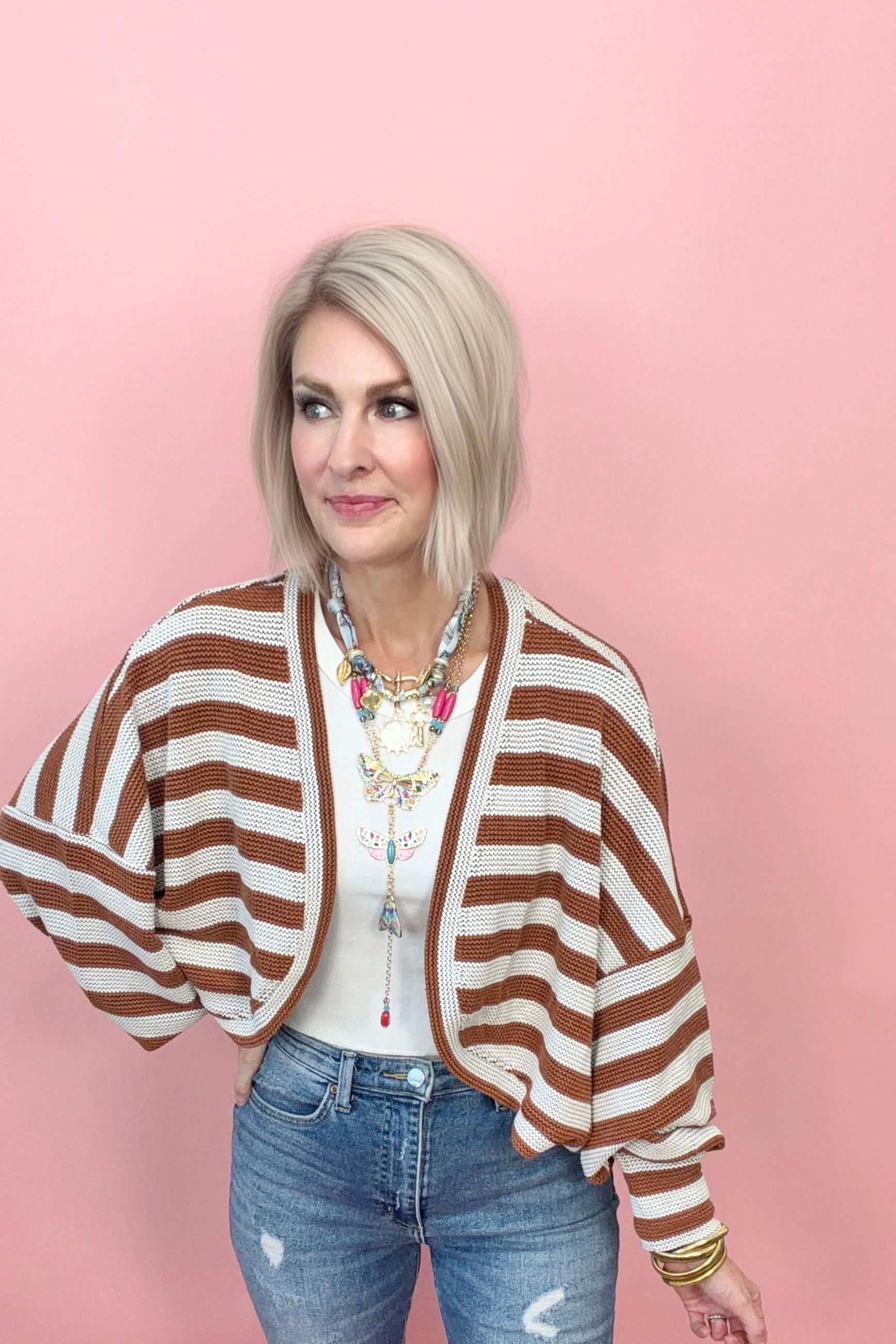 Spice & Stripe Shrug