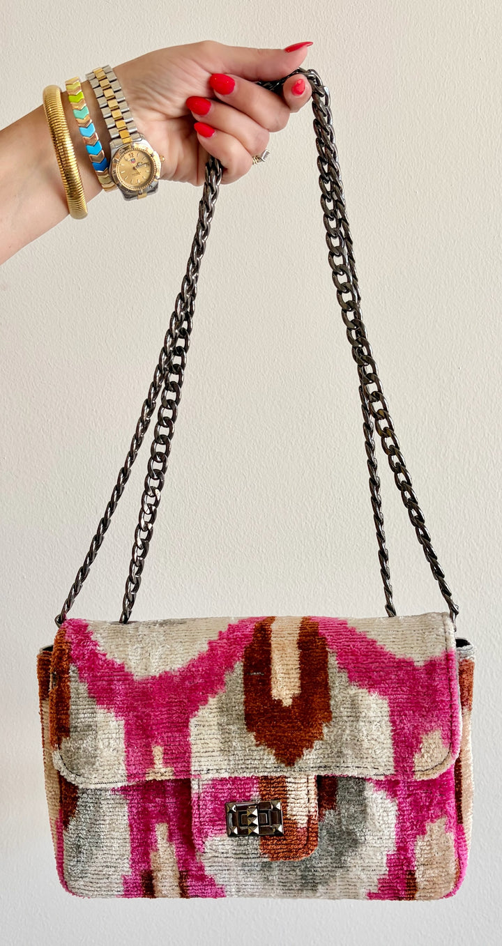 Silk Story Chain Handbag