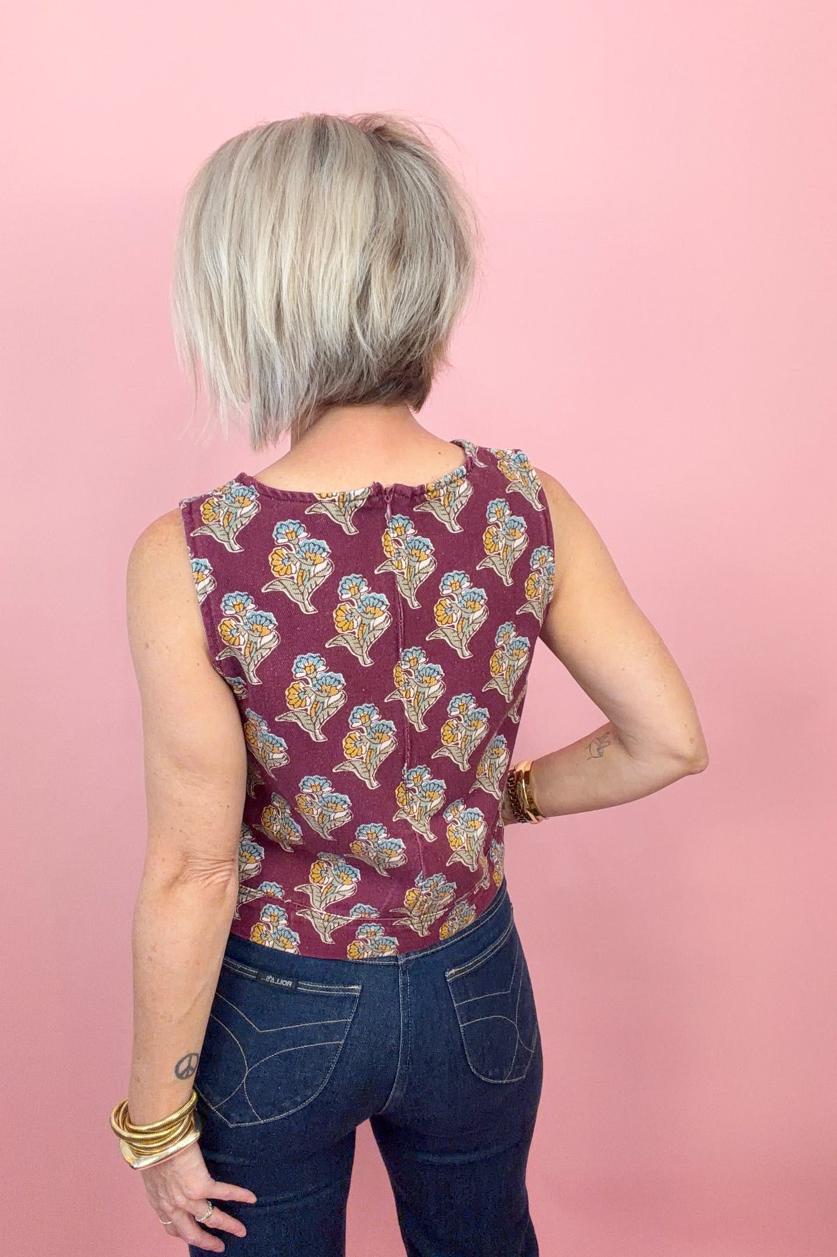 Sundown Floral Denim Top