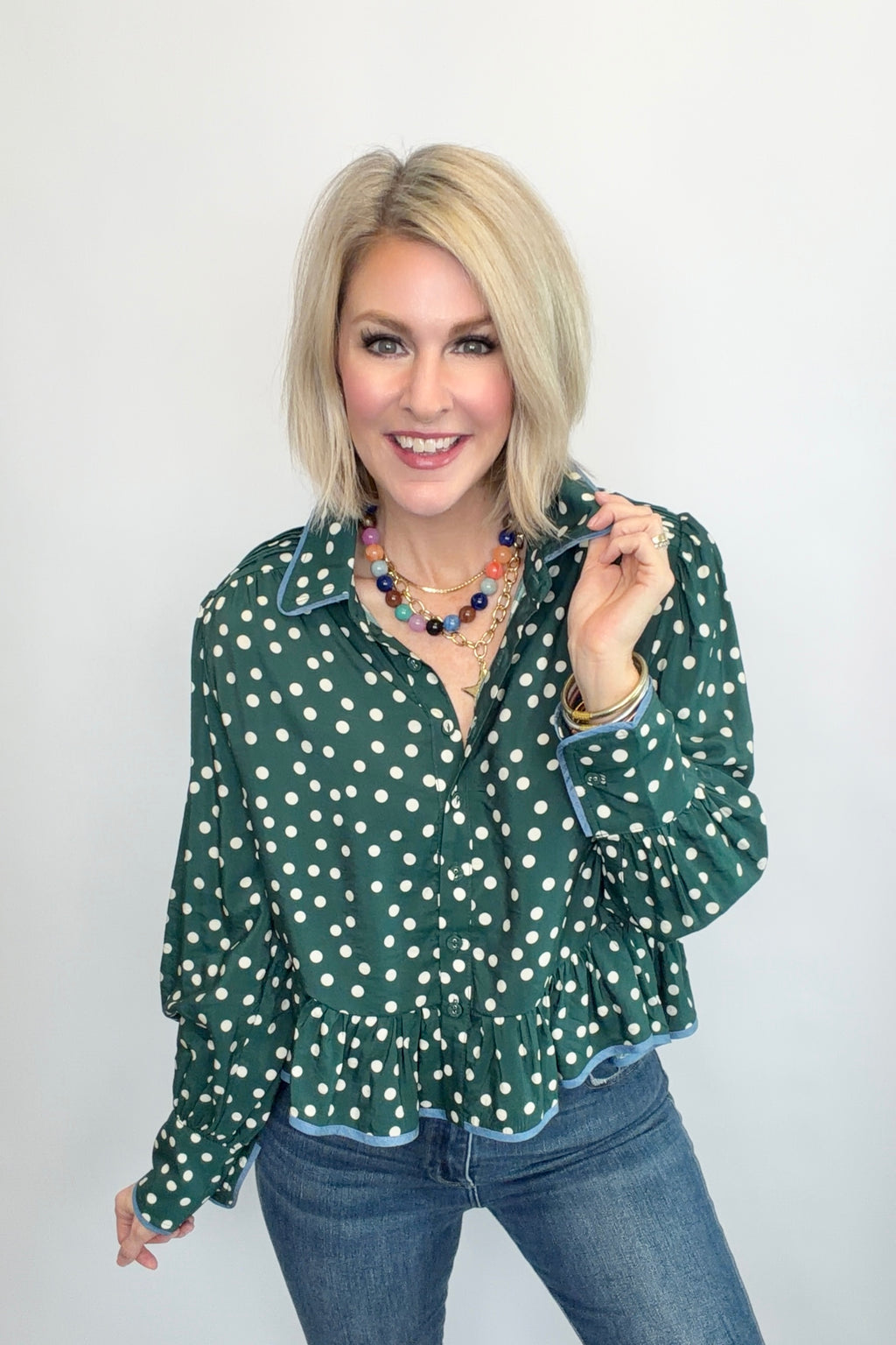 The Emerald Social Blouse