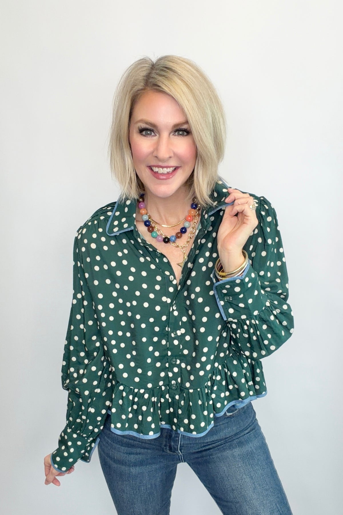 The Emerald Social Blouse
