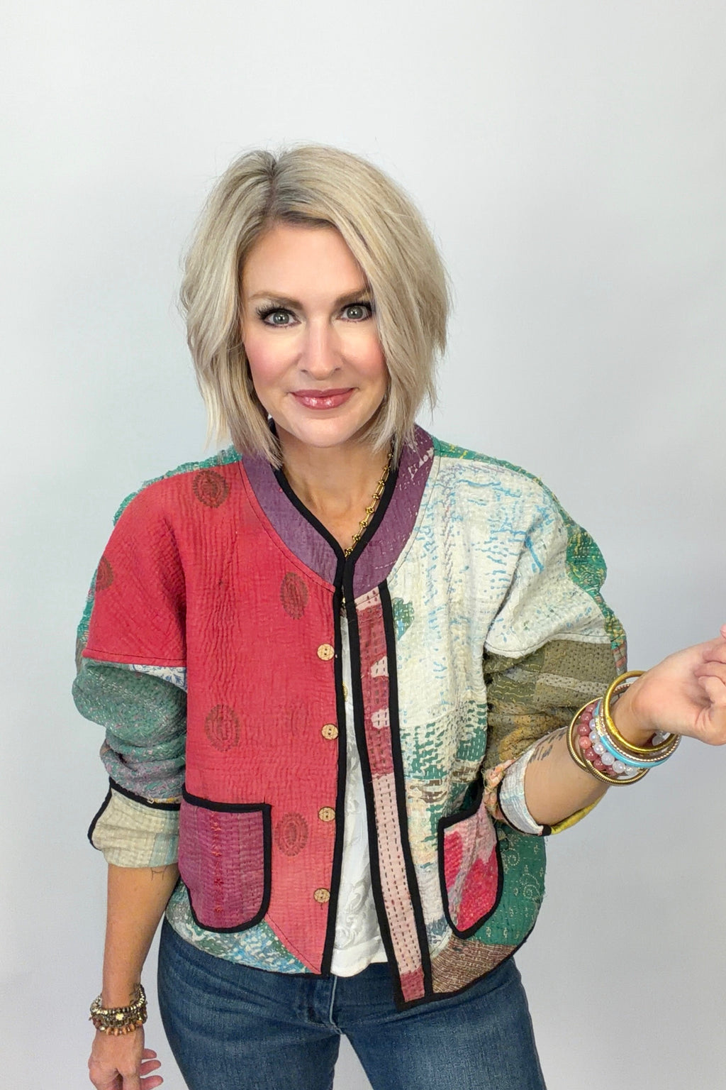 Patched Play Kantha Jacket