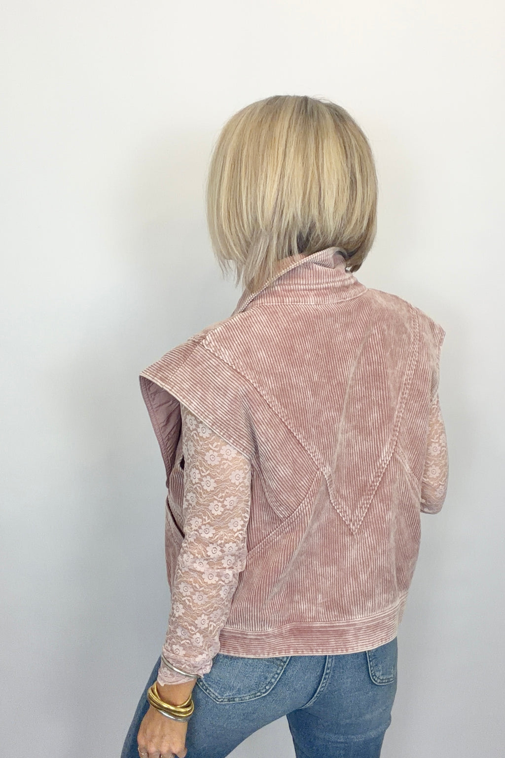 Rose to the Occasion Corduroy Vest