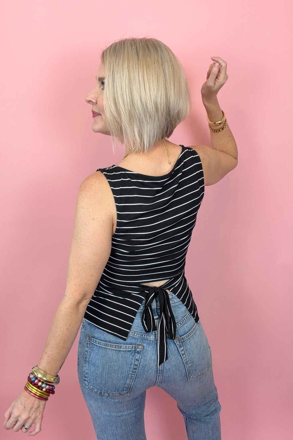 Tied & Striped Top