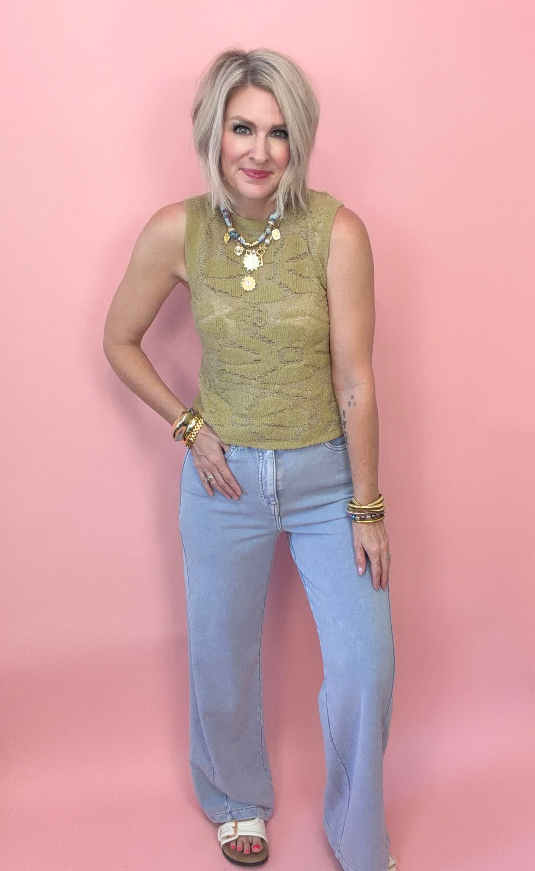 Weekend Wash Terry Denim Pants
