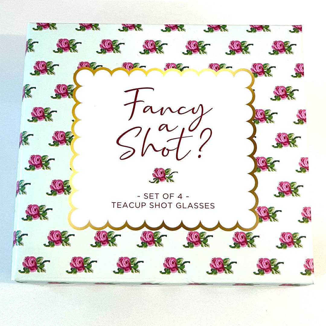 Fancy a Shot- Set of 4 Teacup Shot Glasses