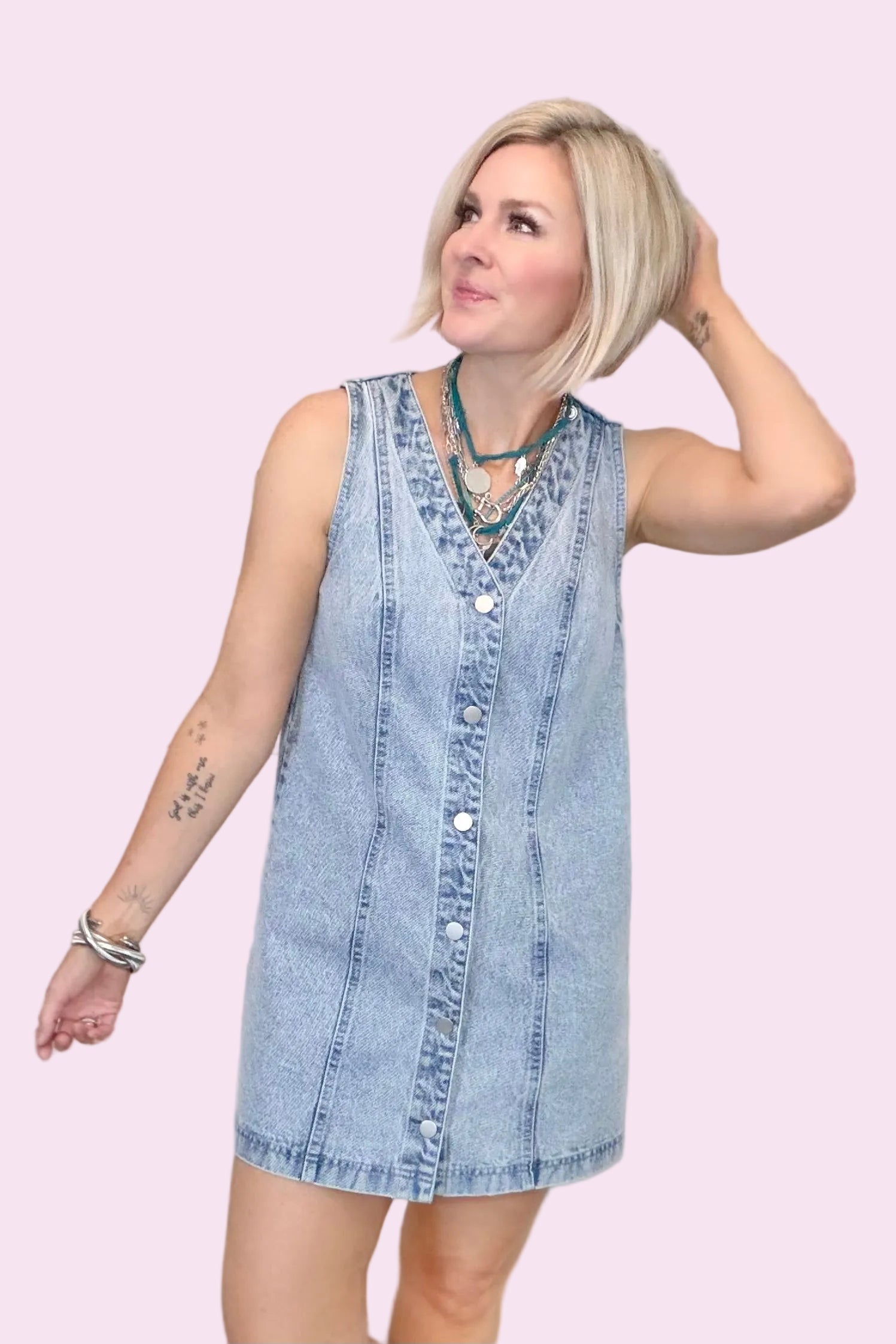 The Go-To Denim Mini Dress