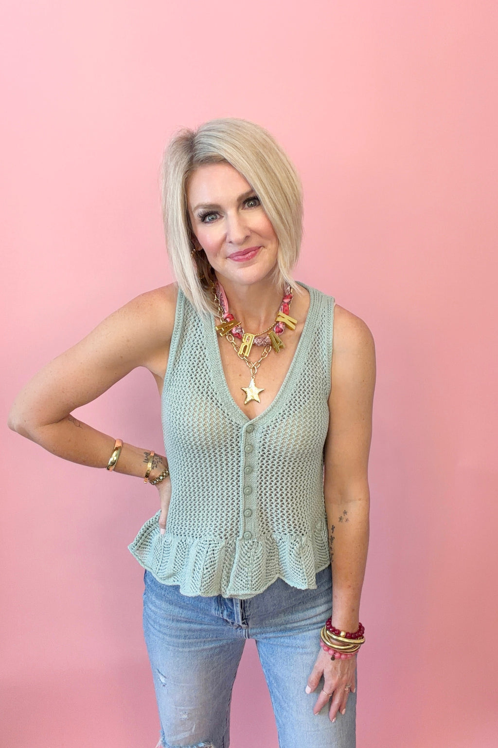 Peplum Perfect Sleeveless Top
