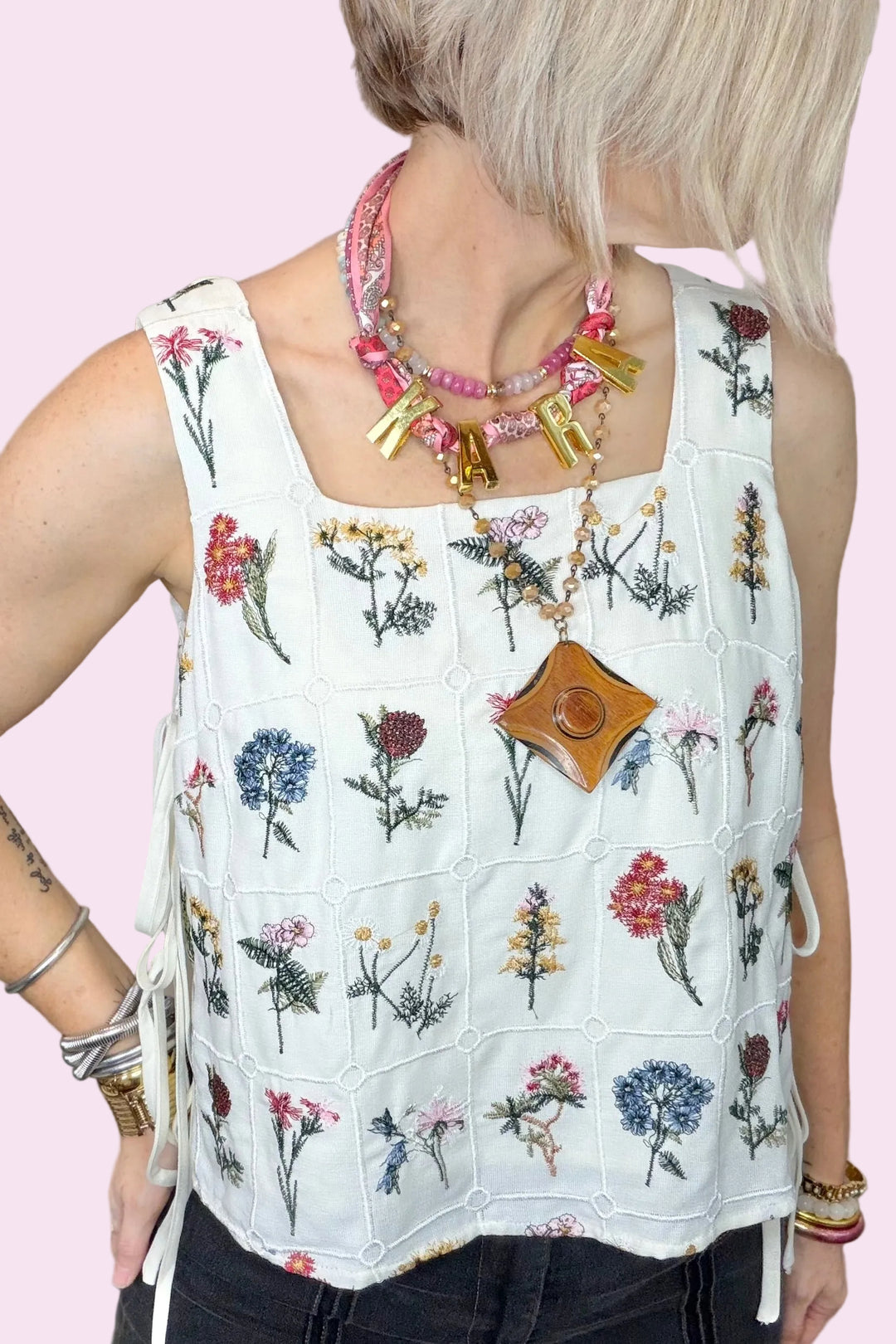 Millefleur Embroidered Top
