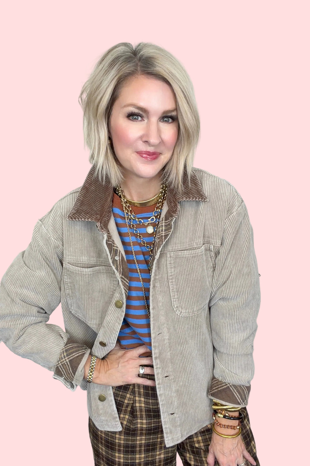 Second Nature Corduroy Shacket