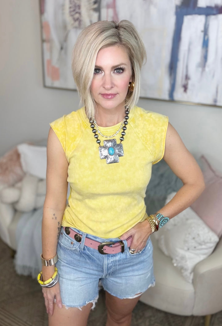 Ray of Sunshine Ribbed Tee