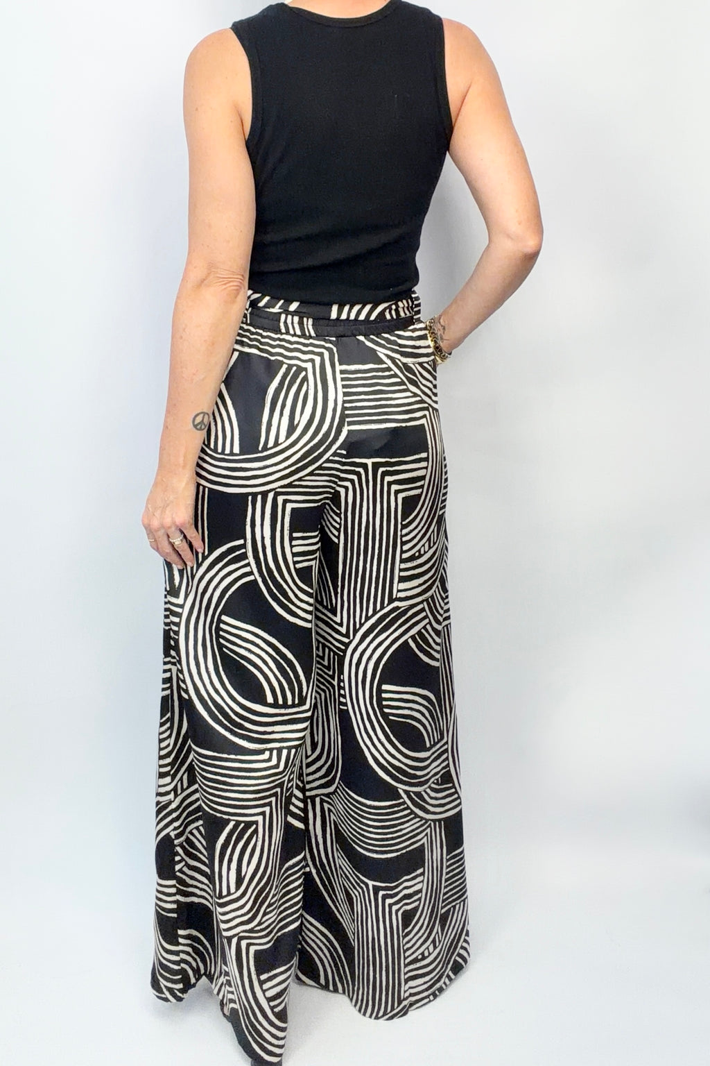 Abstract Affair Satin Pants
