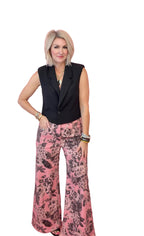 Pretty in Pink Floral Jeans