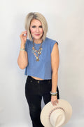 Out of the Blue Basic Crop Top