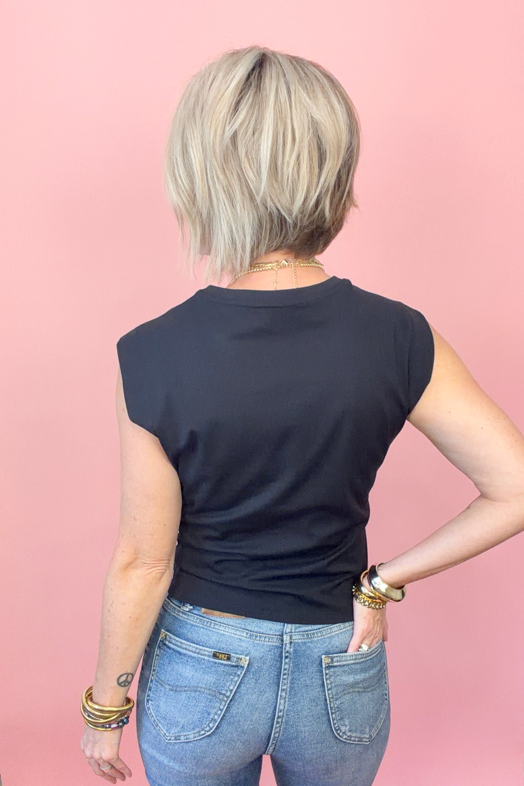Navy Notes Knit Top