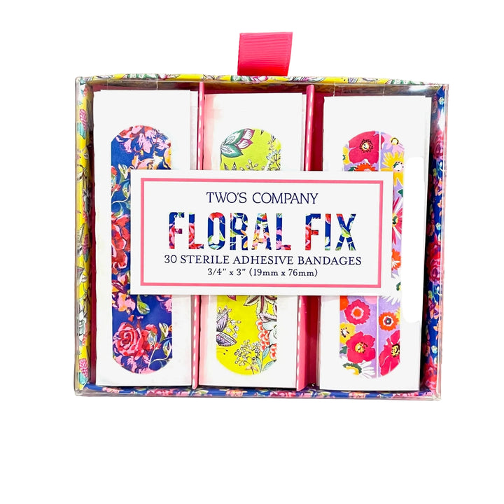 Blossom Bandage Packs- 30 Sterile Adhesive Bandages- Two Options( Floral Fix & Blue Willow)
