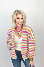 Striped Sweetheart Cardigan
