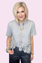 Lace Interrupted Top