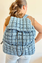 Sloane Denim Puffer Backpack