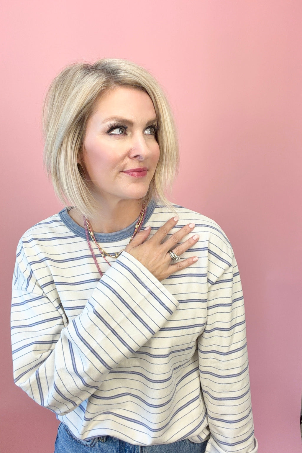 Off Duty Striped Top