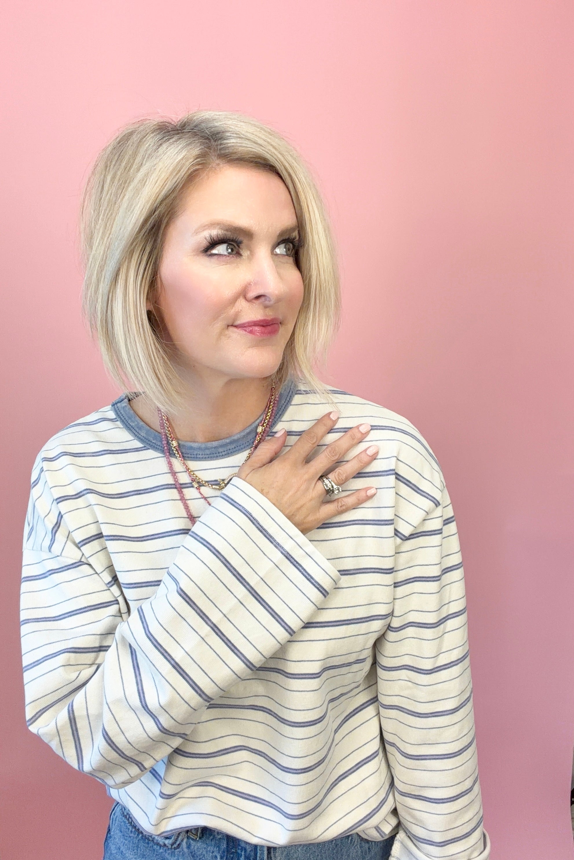 Off Duty Striped Top