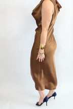 Afterglow Satin Midi Dress