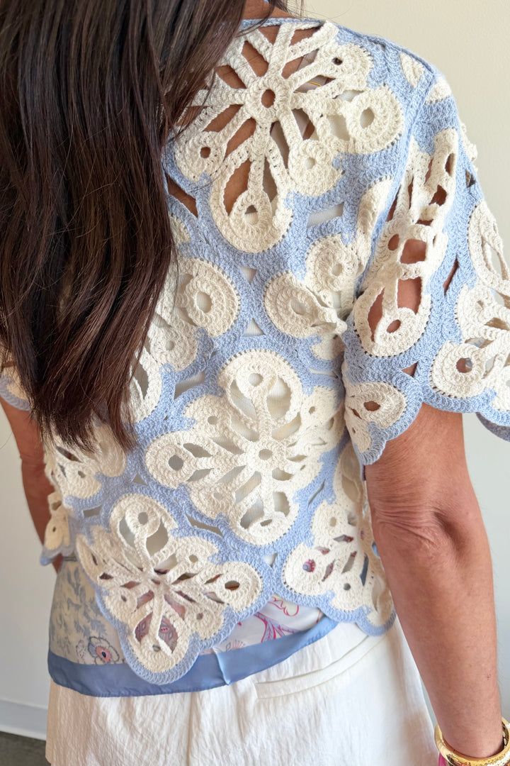 Something Blue Crochet Top
