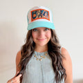 Patchwork Teal Hat