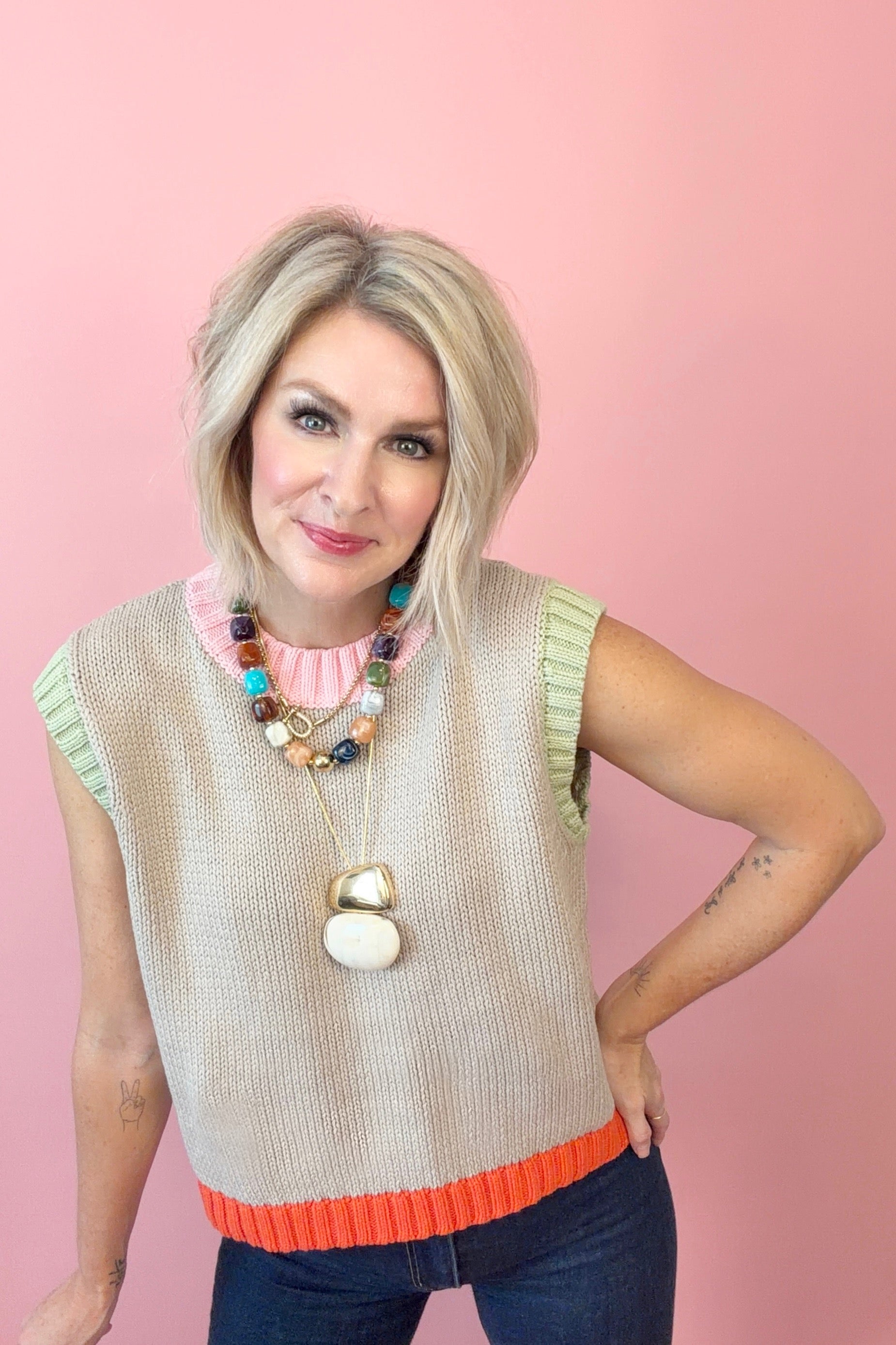 The Everyday Color Block Vest